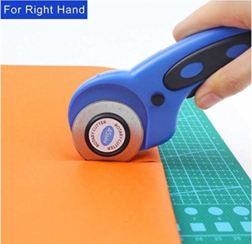 Cozywind 45mm Rollschneider Set Stoffschneider,Rundklingen Cutter Rollmesser inkl Ersatzklingen,Schneidematte/Schneideunterlage,Patchwork-Lineal für Stoff, Papier, Leder - 8