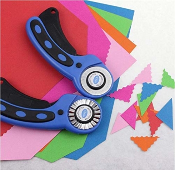 Cozywind 45mm Rollschneider Set Stoffschneider,Rundklingen Cutter Rollmesser inkl Ersatzklingen,Schneidematte/Schneideunterlage,Patchwork-Lineal für Stoff, Papier, Leder - 9